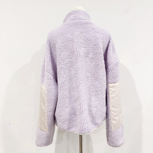 Fabletics Women's Soft Teddy Tahoe Jacket in Purple Cream Winter Size XL - Picture 9 of 11